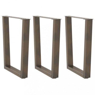 vidaXL Picioare de masă &amp;icirc;n formă de V, 3 buc., oțel natural, 70x(72-73,3) cm 4012663 foto