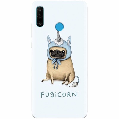 Husa silicon pentru Huawei P30 Lite, Pugicorn foto