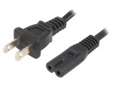 Cablu Alimentare IEC C7 - NEMA 1-15, 3m, Negru