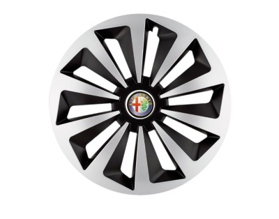 Set 4 capace roti Fox Gri-Negru R15 pentru gama auto Alfa Romeo foto