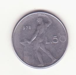 Italia 50 lire 1978 -large type.