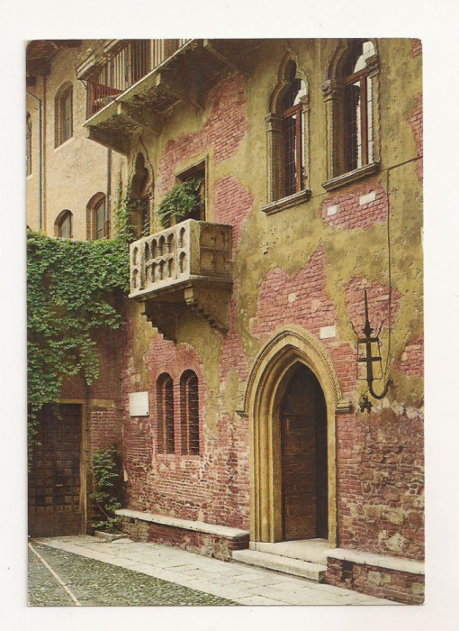 FA50-Carte Postala- ITALIA - Verona, Casa di Giuletta, necirculata 1968