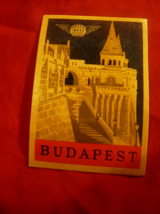 2 Etichete vechi - Reclama Hotel Continental Budapesta si Firma IRBUS Budapesta