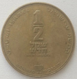 Moneda Israel - 1/2 New Sheqel 1989 - Hanuka