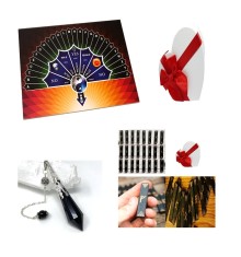Placa divinatie radiestezie-pendul obsidian,ametist+cadou un set rune foto