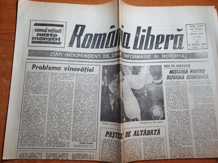 romania libera 12 aprilie 1990-articolul - pastele de altadata