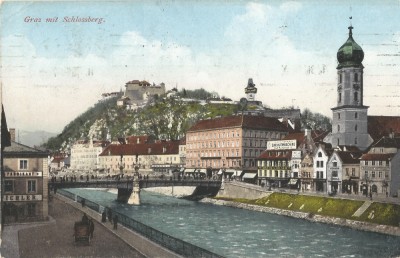 *Austria, poduri (2), Graz, c.p.i., circulata, 1910 foto