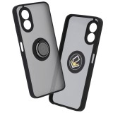 Husa Oppo A38 Techsuit Glinth cu inel suport stand magnetic, negru