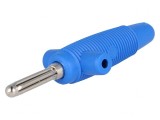 Mufă Banană Albastră 4mm 30A 60VDC, HIRSCHMANN