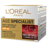 Crema de zi antirid cu efect de lifting si SPF20 Age Specialist 45+, 50ml, L&#039;Oreal Paris