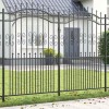 VidaXL Gard de Grădină Gri 215 cm Oțel vopsit &icirc;n pulbere 42003967