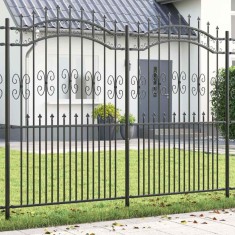 vidaXL Gard de Grădină Gri 215 cm Oțel vopsit &icirc;n pulbere 42003967