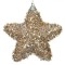 Ornament Crăciun, Stea Spumă, Glitter, Bej șampanie, 9cm