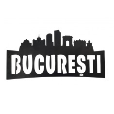 Sigla metalica Bucuresti cu suport