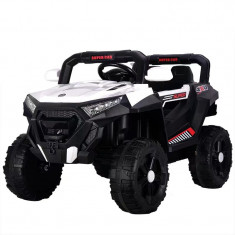 Masinuta electrica 4x4 Kinderauto SuperCar 100W 12V cu Scaun TAPITAT Alb foto