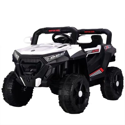 Masinuta electrica pentru copii, 4x4 Kinderauto SuperCar, 100W, 12V, cu scaun tapitat, alba foto