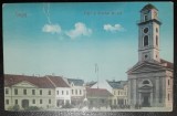 Carte postala, Lugoj, piata si bicerica greco catolica, perioada interbelica