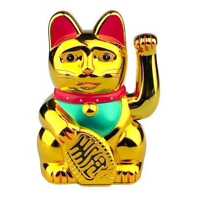 Statueta decorativa, Pisica norocoasa Maneki Neko, 15 cm, 1796H foto