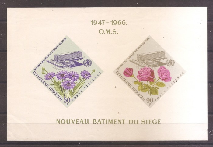 Togo 1966 - Inaugurarea W.H.O. Sediul general, Geneva (vezi descrierea), PA, MH