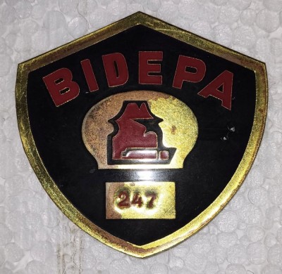 CY Insigna-Ecuson &amp;quot;BIDEPA&amp;quot; agent paza / dupa 1990 / RARA foto