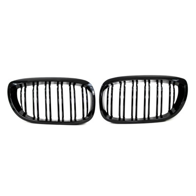 Grila dubla BMW E46 coupe cabrio facelift FL M-LOOK negru NOU foto