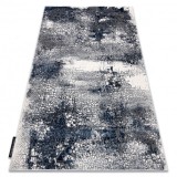 Covor DE LUXE modern 528 Abstracțiune - structural cremă / albastru inchis, 180x270 cm, Dreptunghi, Poliester
