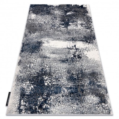 Covor DE LUXE modern 528 Abstracțiune - structural cremă / albastru inchis, 180x270 cm foto
