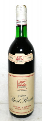 D 16 -vin ROSATO PINOT CA CORNIARI (VENEZIA), recoltare 1975 CL 72, GR 12,5 foto