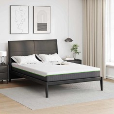 vidaXL Saltea Alb, Gri 140 x 190 cm Spumă