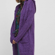 Medicine cardigan femei, culoarea violet, călduros