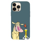 Husa compatibila cu Apple iPhone 13 Pro, Viceversa, model Cow and Chicken , Silicon, TPU, Transparent, Carcasa