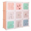 Dulap copii, modular cu 9 compartimente, PVC, 110x110x37 cm, multicolor Household NewTrend