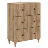 vidaXL Dulap cu sertare Stejar Artizanal 66 x 34,5 x 90 cm 894154