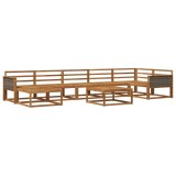 vidaXL Set de canapele de exterior 8 pcs natural Lemn Solid de Acacia 3382757