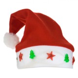 Căciulă LED Multicolor, Pompon Alb, Unisex, 25x34 cm, Oem