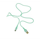 Cablu cu conectori USB-A tata la USB-C tata, XO NB212 82773, incarcare, transfer date, 2.1A, lungime 100cm, verde