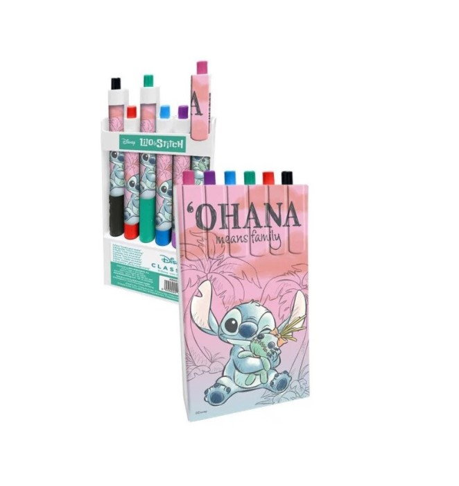 Set de Pixuri Colorate Disney Lilo Stitch Cheeky - 6 Piese