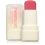 puroBIO Cosmetics Twist&amp;Go blush cremos stick culoare 04 Strawberry 5 g