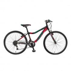 Bicicleta Copii Booster Plasma - 24 Inch, Negru-Roz