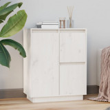 Servanta, alb, 60x34x75 cm, lemn masiv de pin GartenMobel Dekor, vidaXL