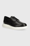 Karl Lagerfeld pantofi de piele GRANBY barbati, culoarea negru, KL22330