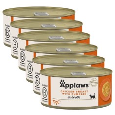 Applaws Hrana conservata pentru pisici cu piept de pui ?i dovleac 6 x 70 g foto
