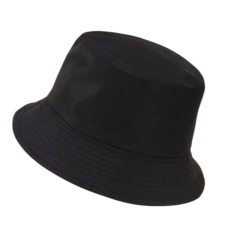 Palarie bucket reversibila, casual, unisex, usoara, 2 in 1, Negru foto