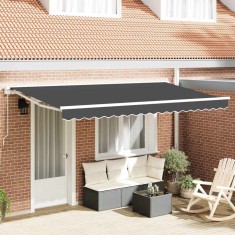 vidaXL Material de &icirc;nlocuire pentru copertină Antracit 400 x 200 cm