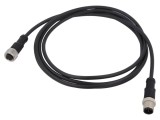 Cablu pentru senzori/automatizări PIN 5 M12-M12 0.5m mufă - Cablu Senzori Automatizări M12 5M