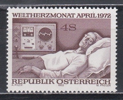 Austria 1972 - Luna Mondială a Inimii, MNH foto