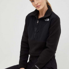 The North Face bluză Denali Cropped Fleece femei, culoarea negru, NF0A7WXYJK31