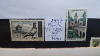 1957-Franta YT=1091,1105 2 set MNH foto