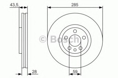 Disc frana PEUGEOT EXPERT (224) (1995 - 2016) BOSCH 0 986 479 S62 foto