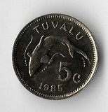 Moneda 5 cents 1985 - Tuvalu